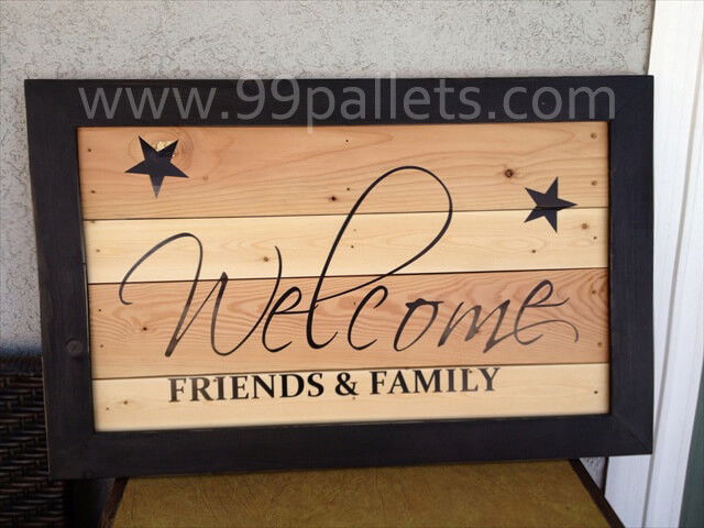 pallet-welcome | Pallet welcome sign, Pallet art, Pallet furniture outdoor