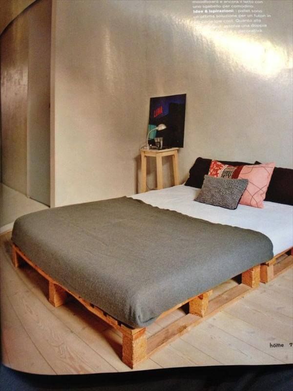 How To Make A Platform Bed Frame From Pallets, Bed... - Amazing Wood ...