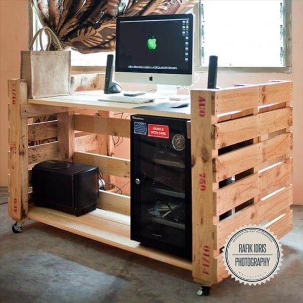 Innovative pallet computer desks | EASY DIY and CRAFTS