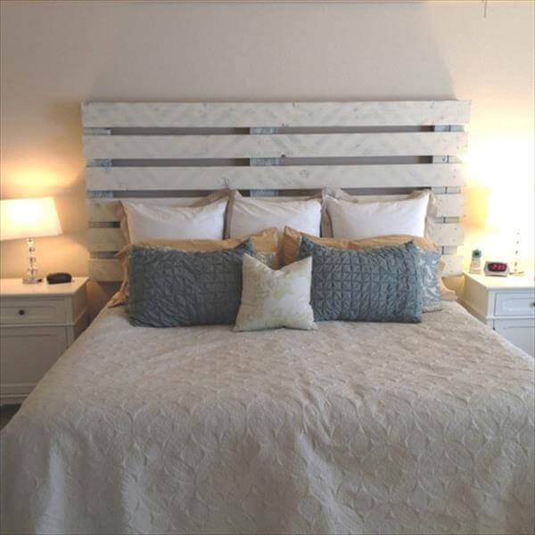 pallets diy 40 Headboard ideas headboard with Ideas Recycled Pallet DIY