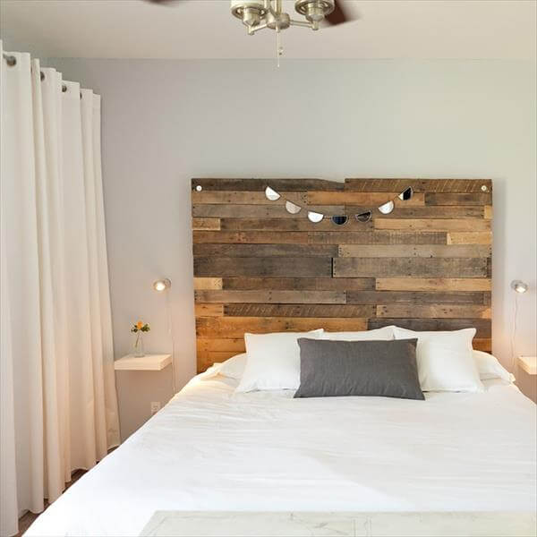 99 Ideas  DIY pallets  with diy  Pallets ideas Pallet Headboard Recycled 40 headboard