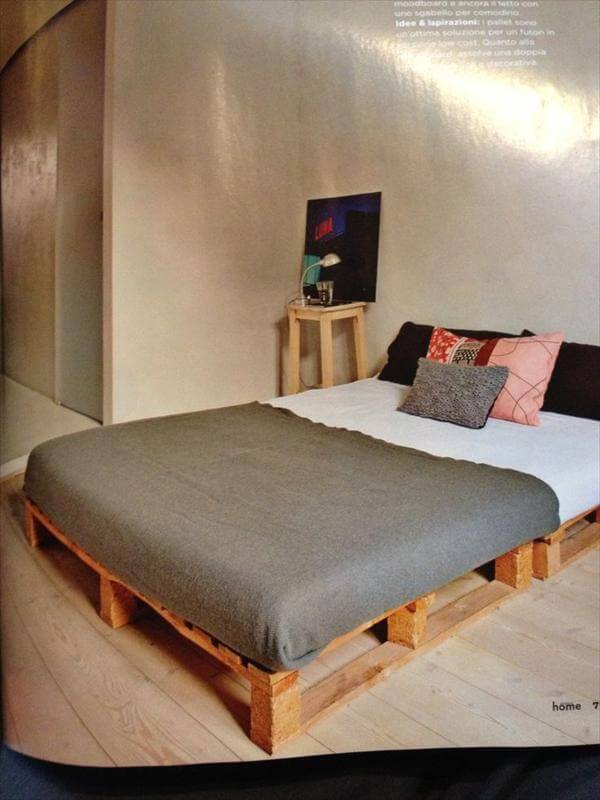 9 DIY Easy Wooden Pallet Bed Ideas | 99 Pallets