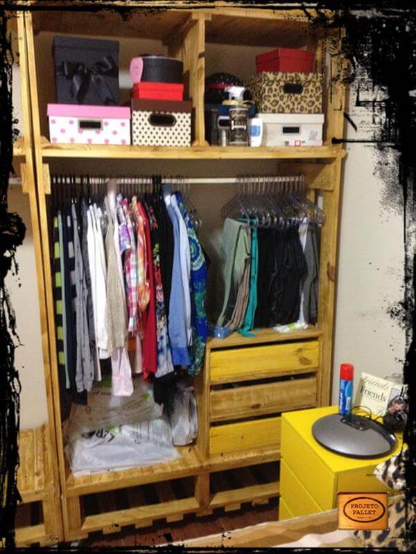 DIY Pallet Closet Organizer | 99 Pallets
