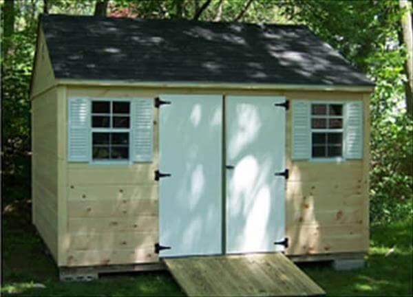  engrossing pallet idea for exterior decoration for DIY pallet shed