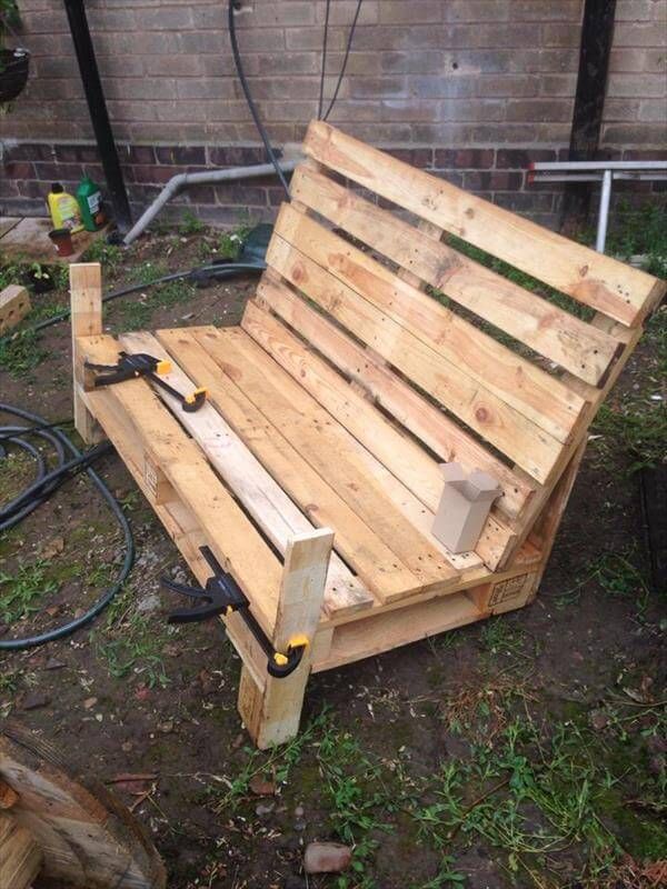 Diy Outdoor Pallet Bench Plan Sofa Diy Recycled Colorful Pallet 