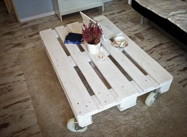 White Pallet Coffee Table white pallet coffee table with wheels | 99 pallets White Pallet Coffee Table white pallet coffee table with wheels | 99 pallets