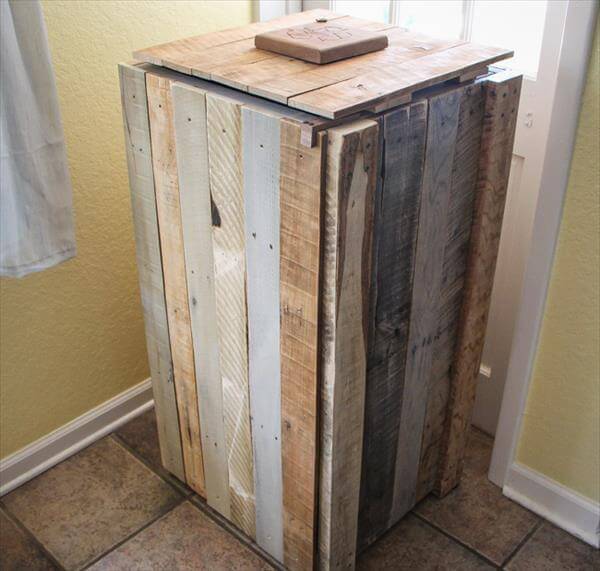 DIY Pallet Recycle Bin Makeover 99 Pallets