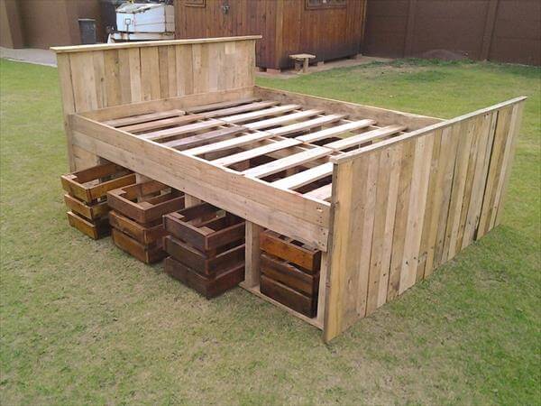 diy bed frames lots of tutorials including this diy pallet bed