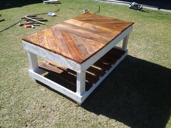 DIY Coffee Table Out Of Pallet Wood 99 Pallets