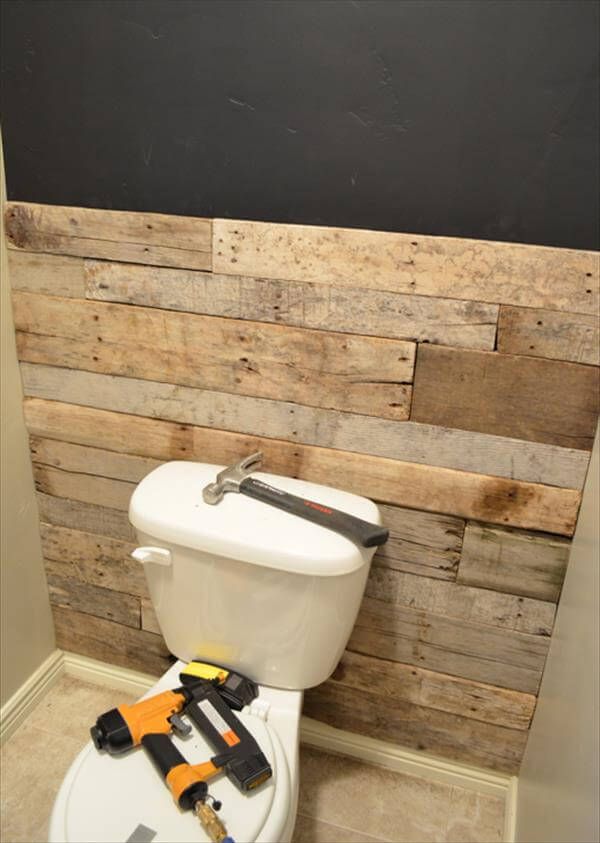 DIY Tutorial: Pallet Bathroom Wall | 99 Pallets