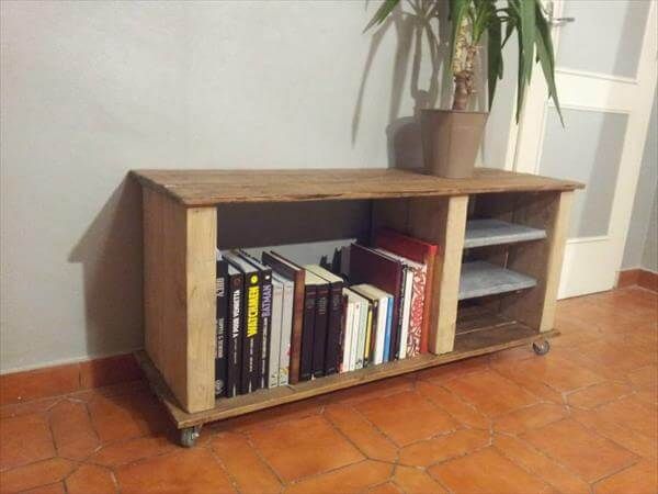 Wood TV Stand with DVD Storage