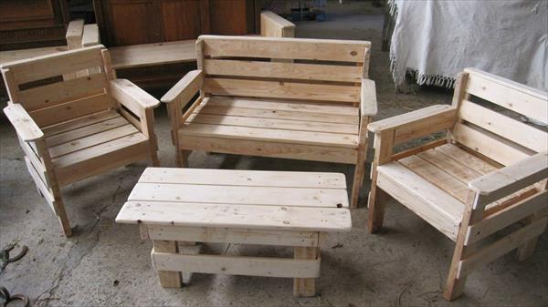 Garden Furniture Out Of Crates outdoor pallet furniture set | 99 pallets Garden Furniture Out Of Crates outdoor pallet furniture set | 99 pallets