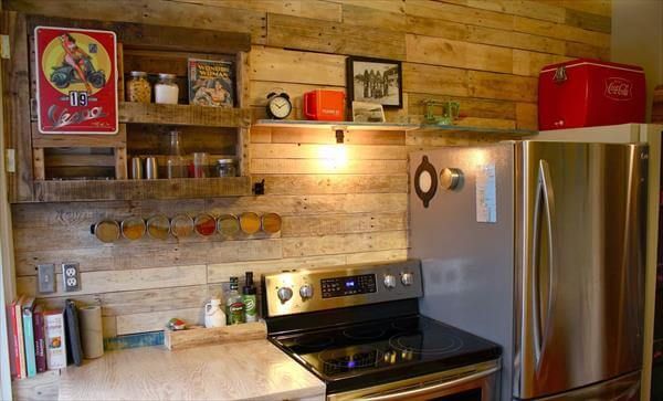 pallet wall for kitchen
