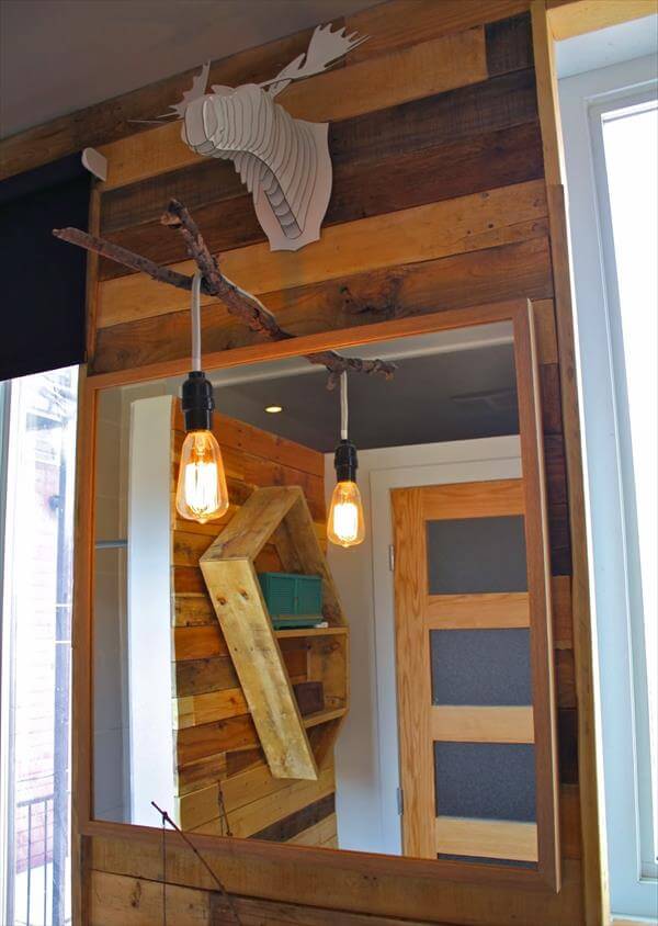 DIY Pallet Bathroom and Kitchen Wall | 99 Pallets