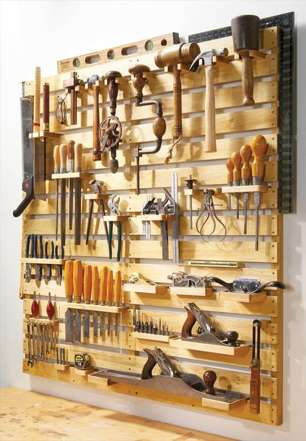 Make this tool shed mounted on a wall of your working place and excel 