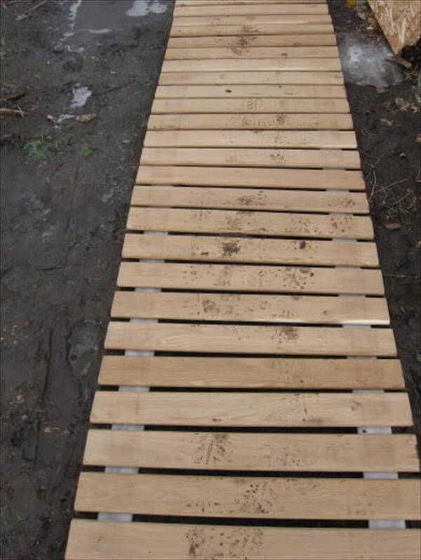 DIY Pallet and Fire Hose Walkway | 99 Pallets