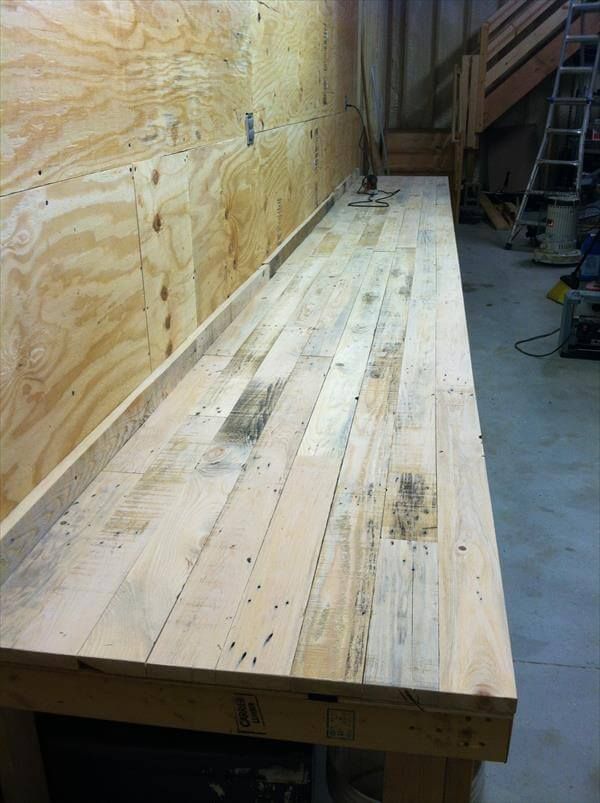 Pallet wood has been passed through the joiner and planer to get the ...