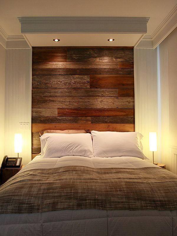 DIY Pallet Wall Headboard Design | 99 Pallets