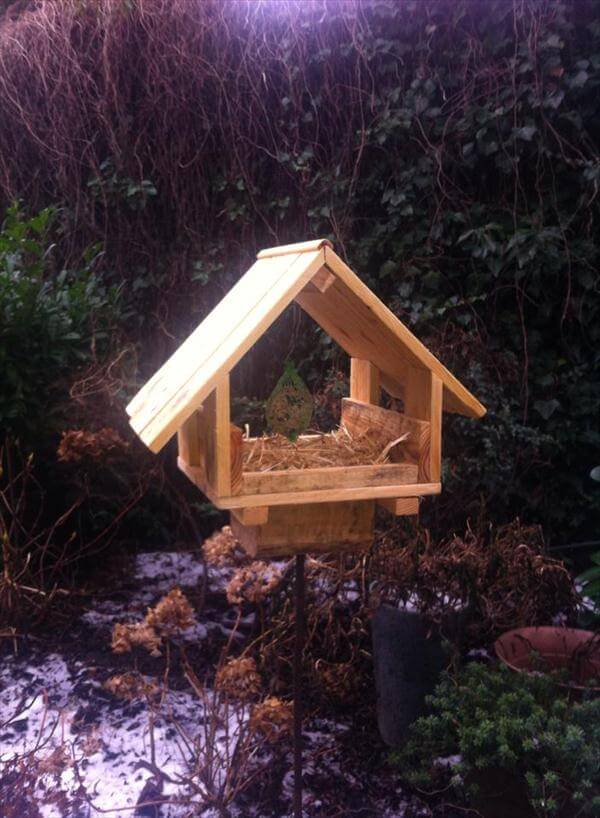 DIY Pallet Bird Feeder 99 Pallets