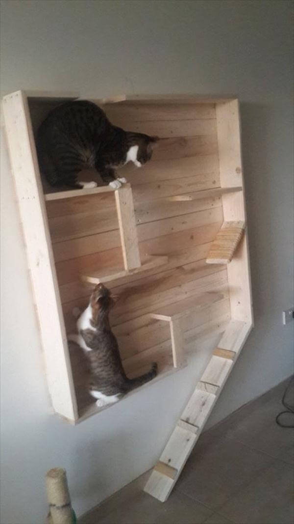 Reclaimed Pallet Cat Playhouse 99 Pallets