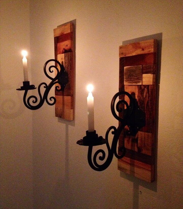 Reclaimed Pallet Wall Candle Holders! 99 Pallets