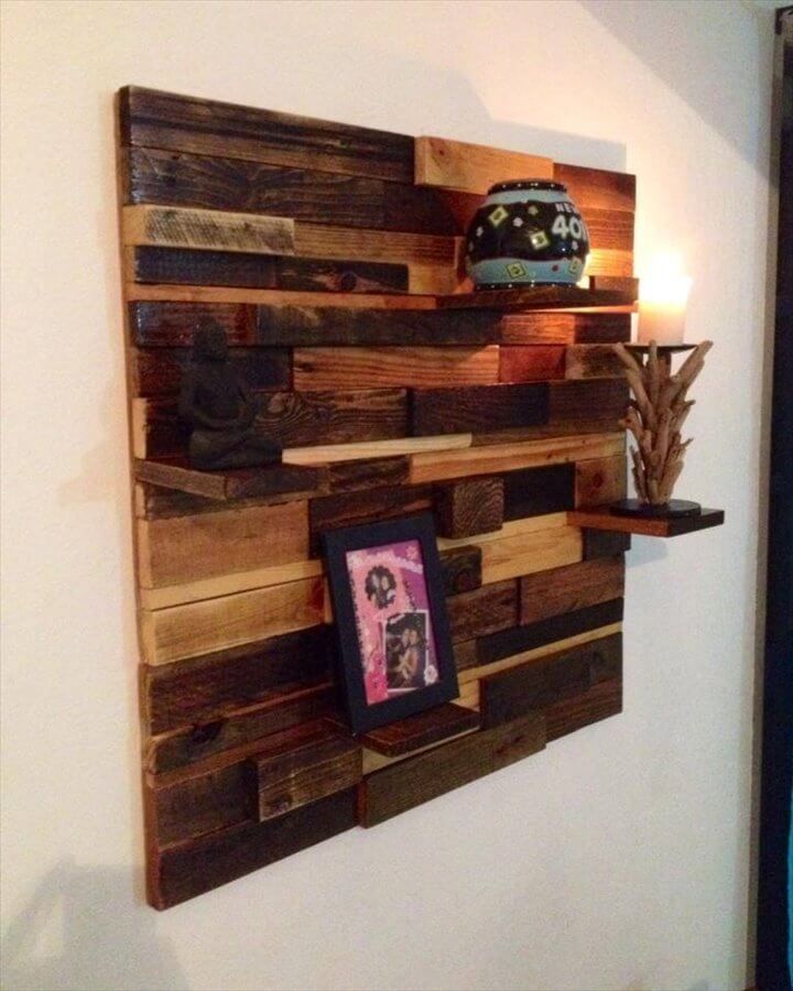 DIY Easy-to-Build Pallet Decorative Wall Shelf 99 Pallets
