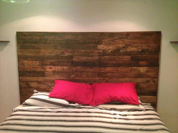 DIY Reclaimed Wooden Pallet Headboard 99 Pallets