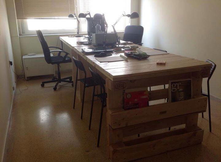 Wood Pallet Office Computer Desk 99 Pallets