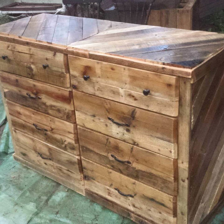 Wooden Pallet Dresser / Chest of Drawers 99 Pallets
