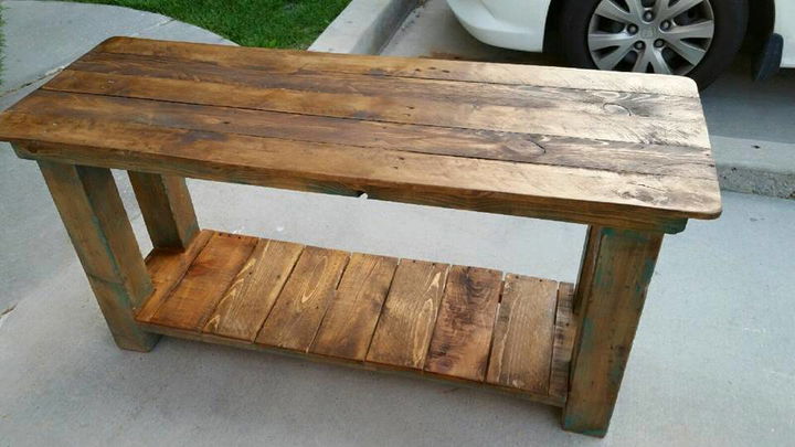 Pallet Console Table/ End Table/ Sofa Table | 99 Pallets