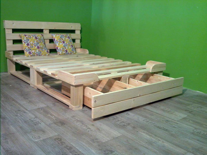 Pallet Platform Bed with Storage | 99 Pallets
