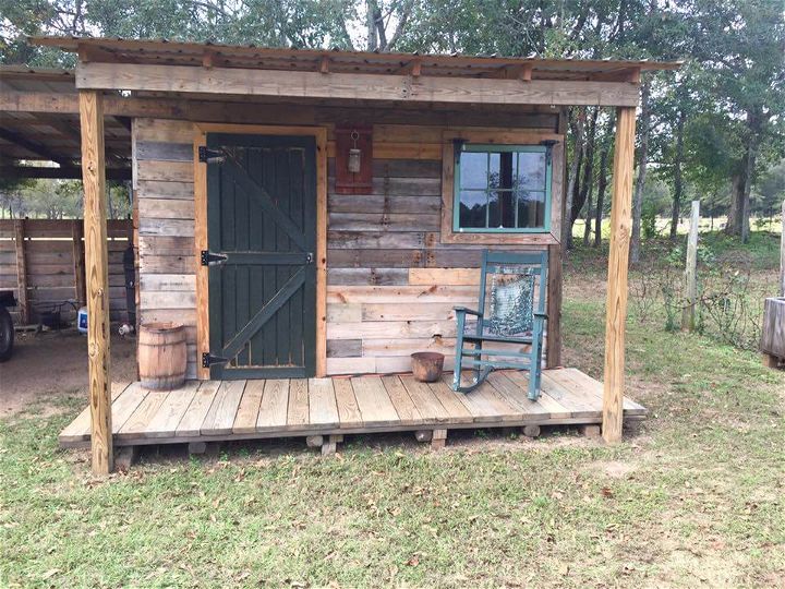 DIY Pallet Shed – Pallet Outdoor Cabin Plans | 99 Pallets