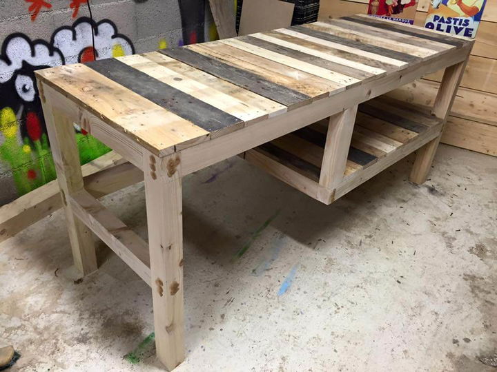 Multi Purpose Table multipurpose pallet table with shelf | 99 pallets Multi Purpose Table multipurpose pallet table with shelf | 99 pallets