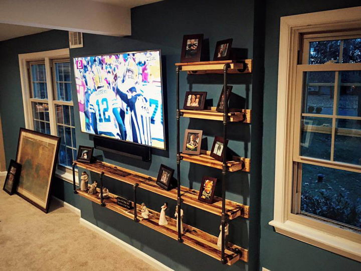 Pipes Amp Pallets Inspire Shelves In Unique Way