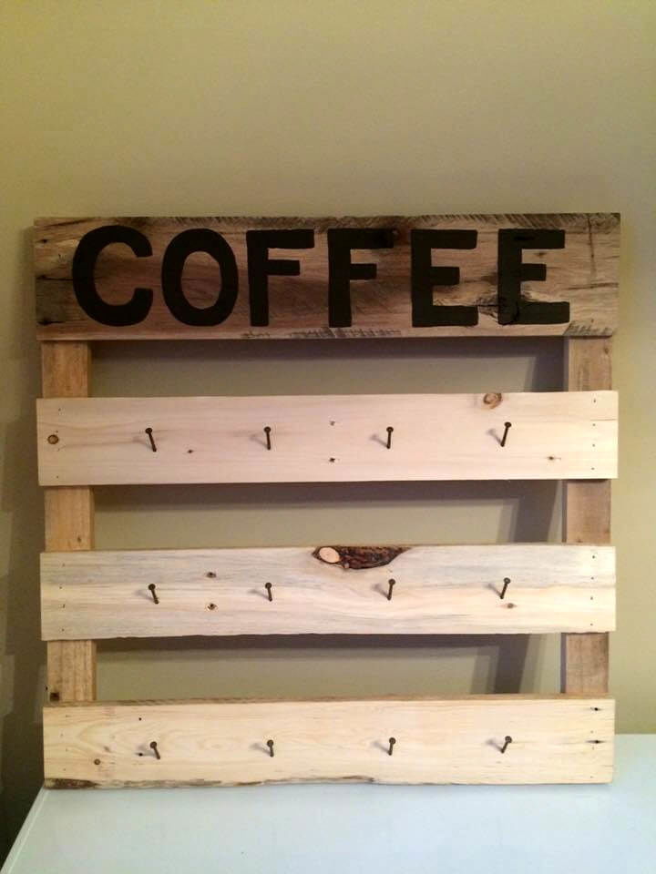 DIY Pallet Coffee Mug Rack 99 Pallets