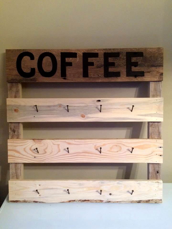 DIY Pallet Coffee Mug Rack 99 Pallets