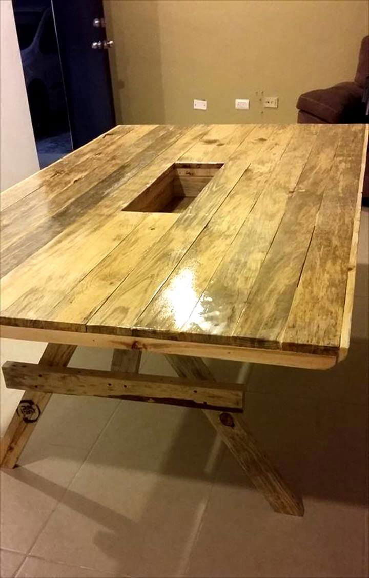 DIY XL size Pallet Dining Table | 99 Pallets