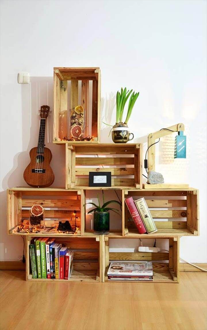 DIY Wood Pallet Crate Storage &amp; Decorations 99 Pallets
