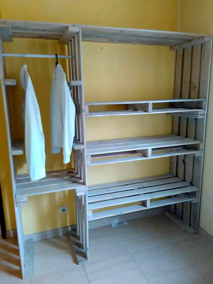 upcycled pallet closet