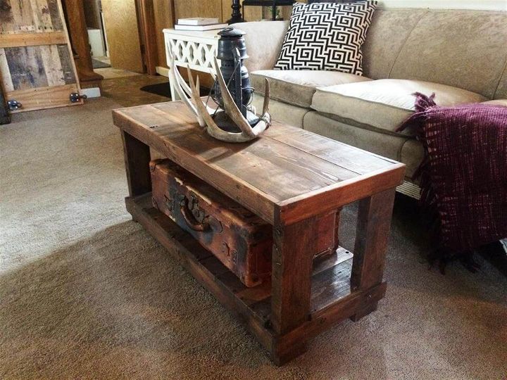 DIY Rustic Wood Pallet Coffee Table | 99 Pallets