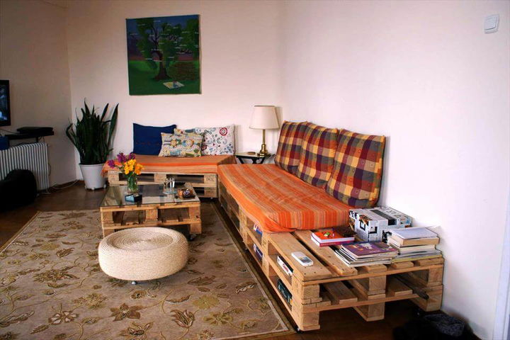 Pallet Sofa and Coffee Table for Living room | 99 Pallets
