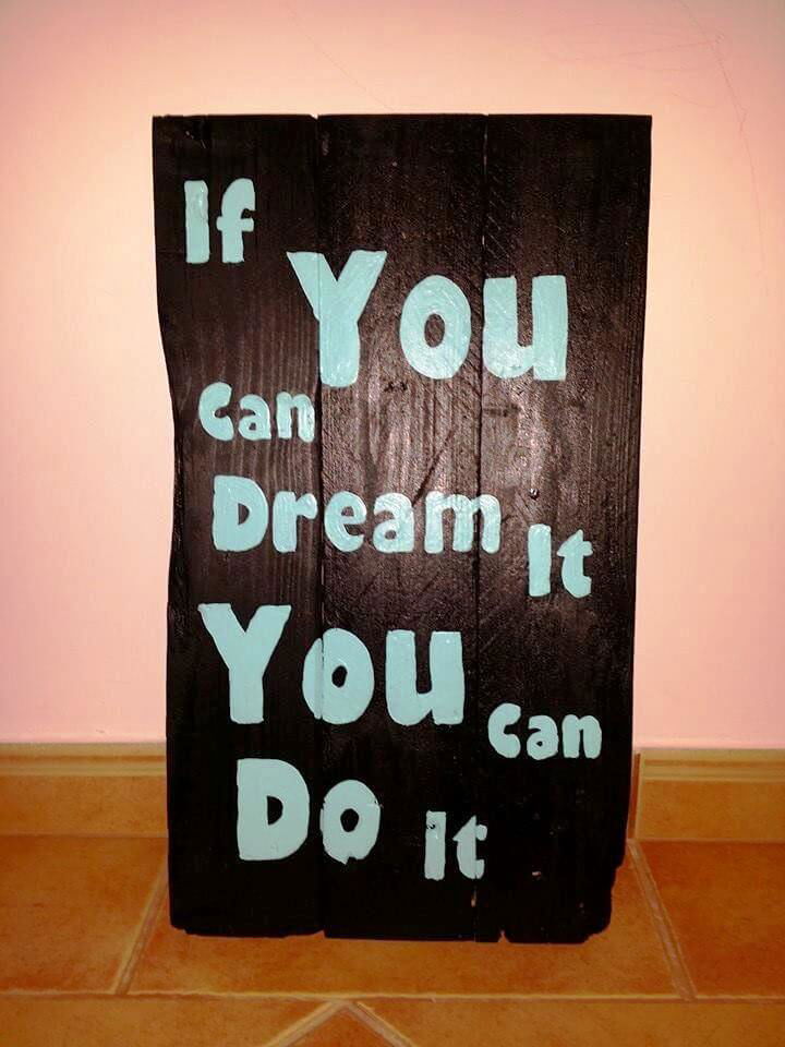 reclaimed pallet wood quoted wall art