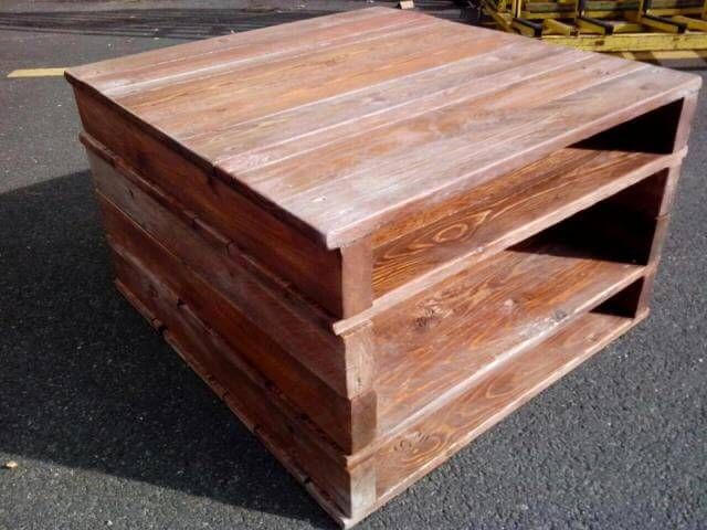 Coffee Table Out of Old Pallets