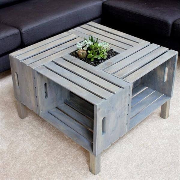 25 Unique Diy Pallet Table Ideas, How To Build A Side Table Out Of Pallets
