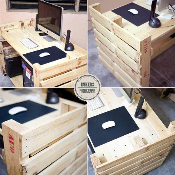 Computer Desk Made From Pallets