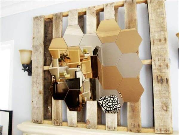 upcycled pallet mirror
