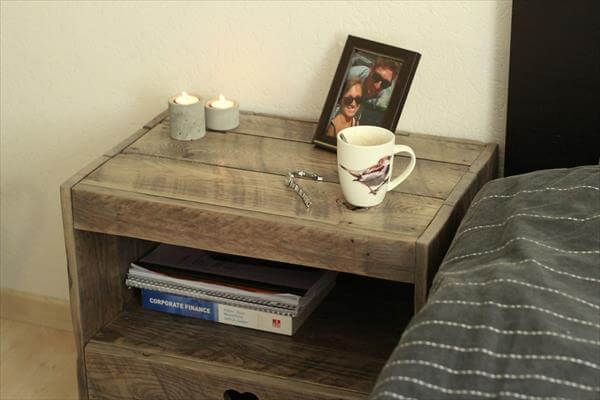 repurposed pallet nightstand