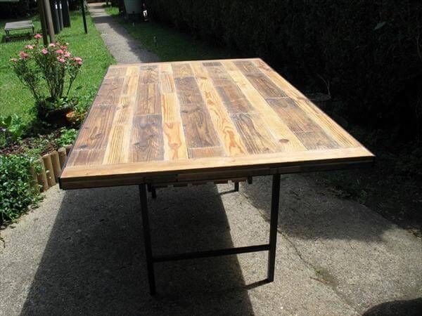 diy industrial pallet dining table