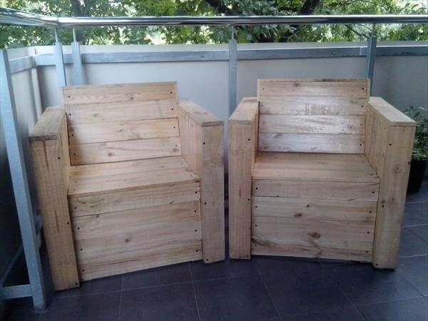 rustic pallet bistro styled chairs