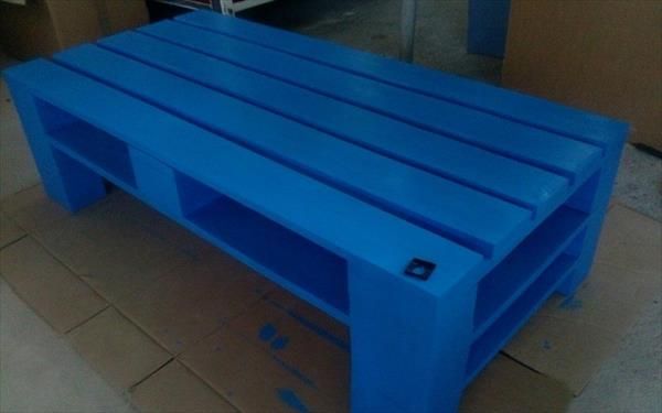 handcrafted painted pallet coffee table